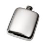 Personalised 4 oz Plain Pewter Pocket Hip Flask