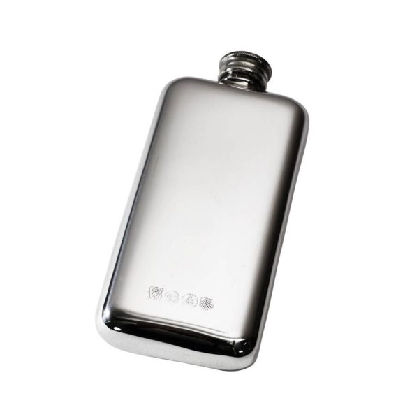 Personalised 3 oz Plain Pewter Pocket Hip Flask