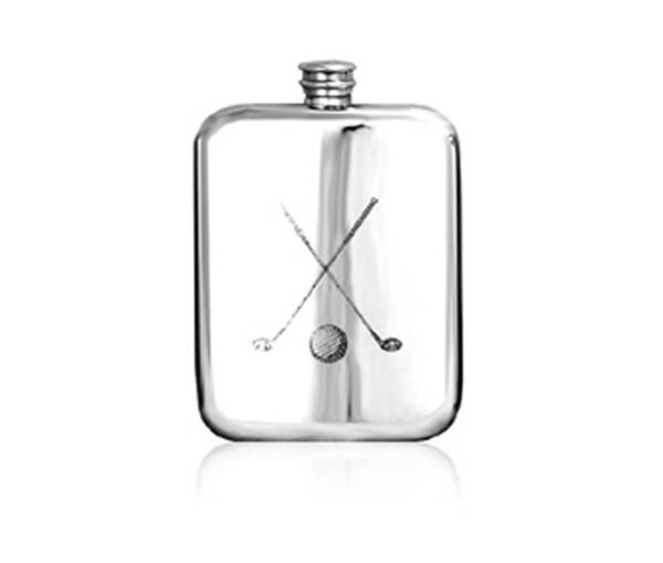 Golf Clubs Engraved Hip Flask with Free Engraving