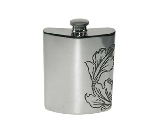 National Trust Kidney Engraved Hip Flask with Free Engraving
